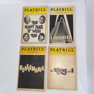 4 vintage Playbill programs for Broadway shows